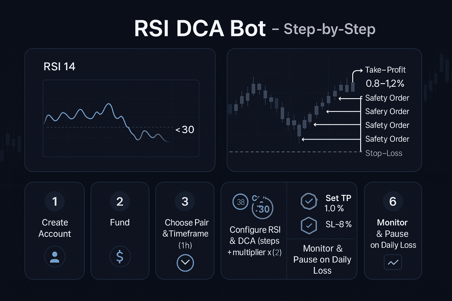 Bitget rsi dca bot step by step